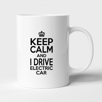 Keep calm - electric car Bögre