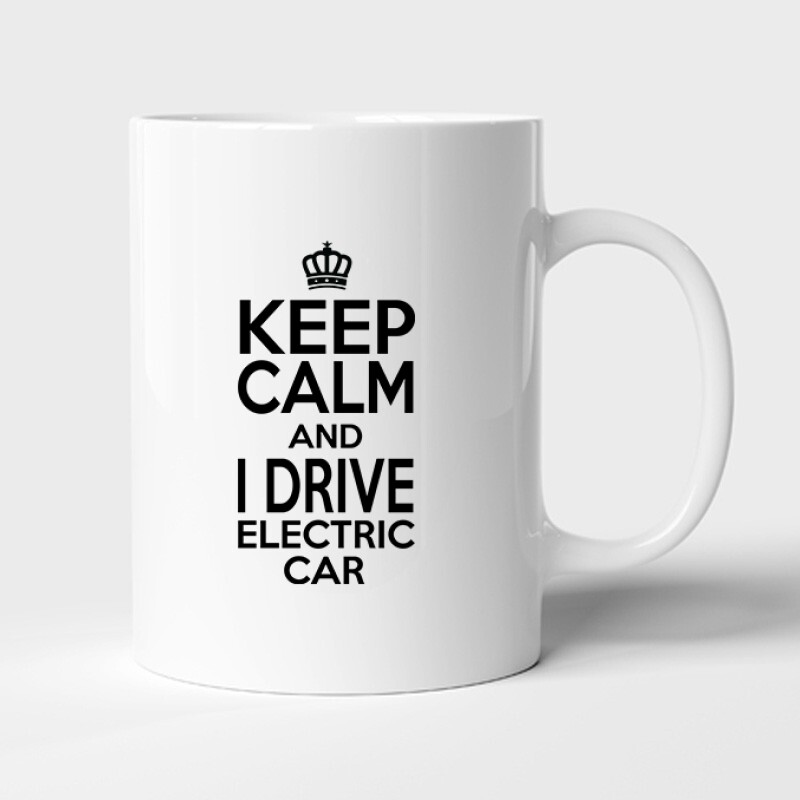 Keep calm - electric car Bögre