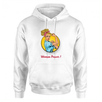 Woman Power Unisex Kapucnis Pulcsi
