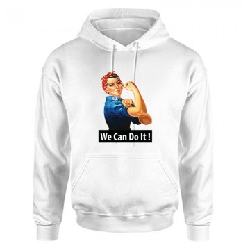 We Can Do It Real Unisex Kapucnis Pulcsi