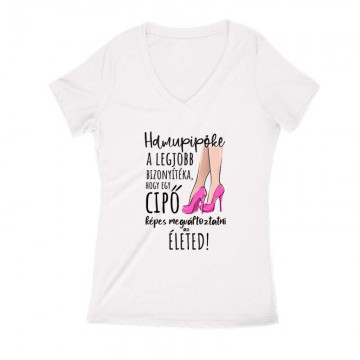 Hamupipőke a legjobb bizonyíték Női V Kivágott póló