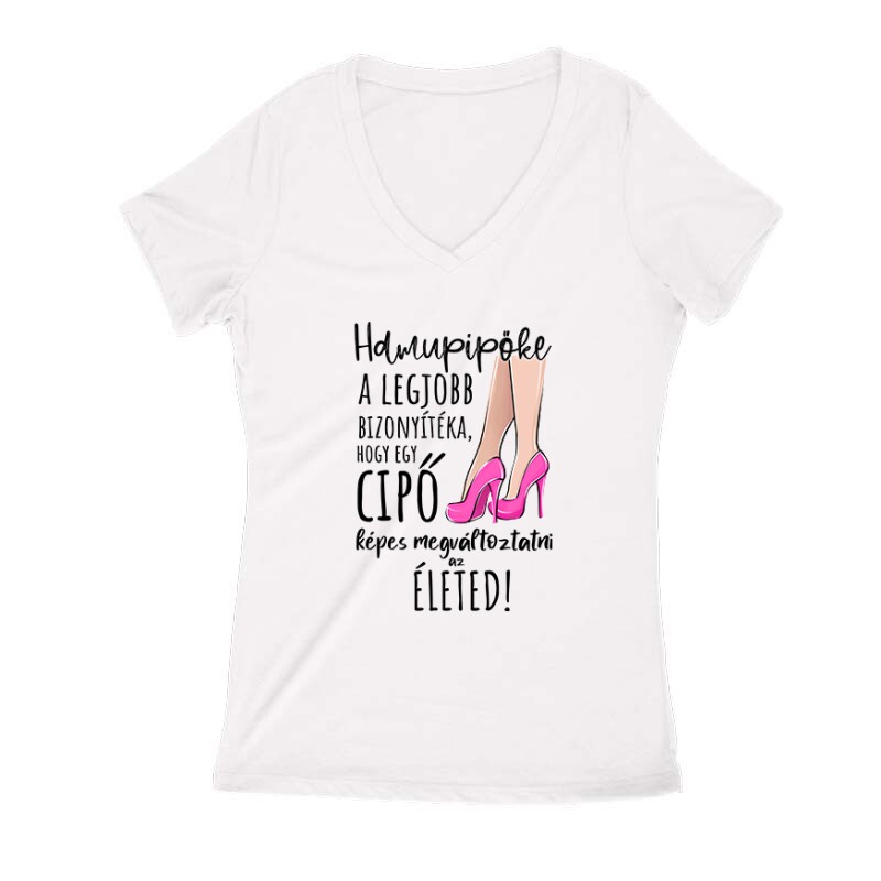 Hamupipőke a legjobb bizonyíték Női V Kivágott póló
