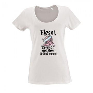 Elesni, Koronát igazítani Női O Nyakú Póló