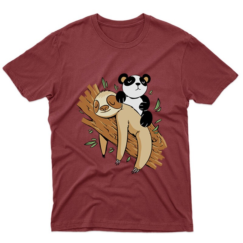 Lajhár és Panda Unisex Póló