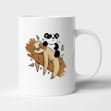 Lajhár és Panda Bögre