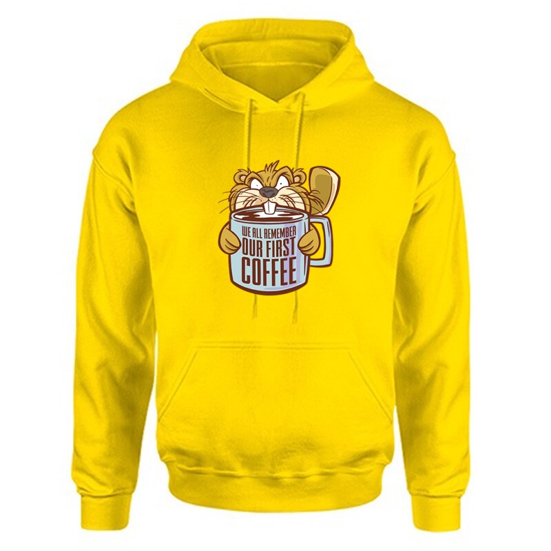 Hód Coffee Unisex Kapucnis Pulcsi