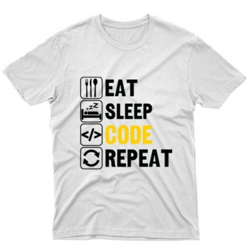 Eat sleep Code Unisex Póló