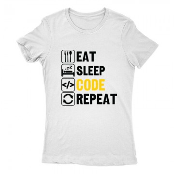 Eat sleep Code Női Póló