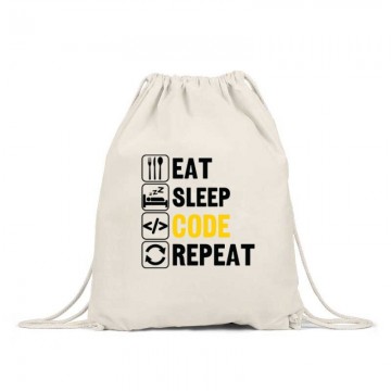 Eat sleep Code Hátizsák
