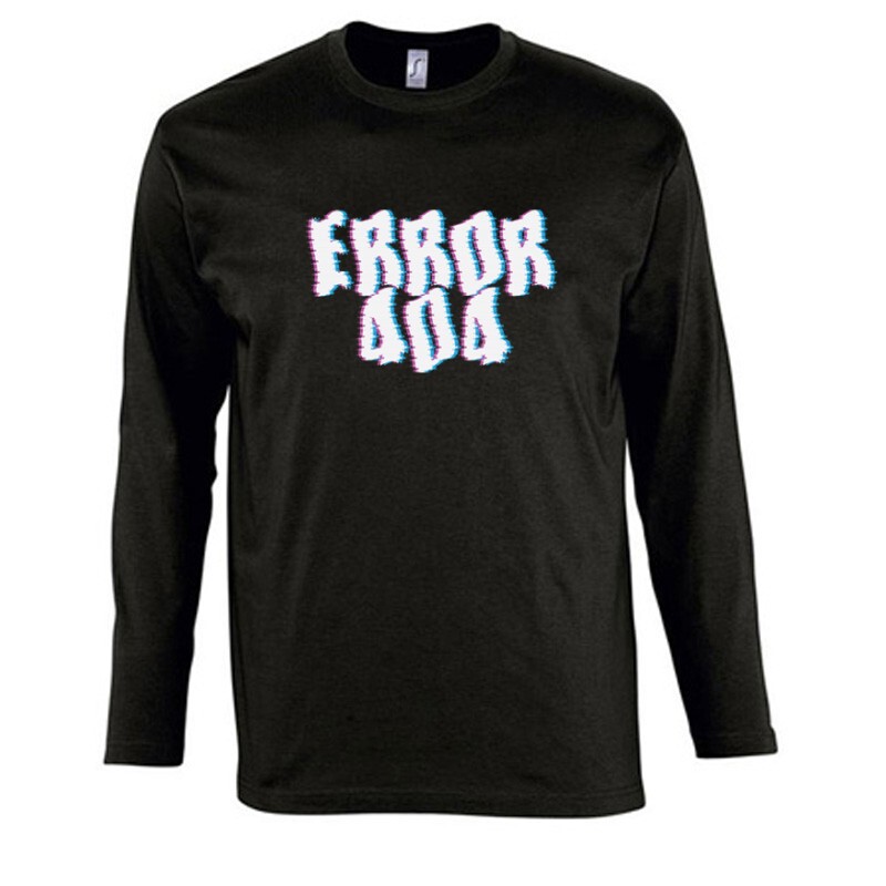 Error 404 glitch Hosszú Ujjú Póló