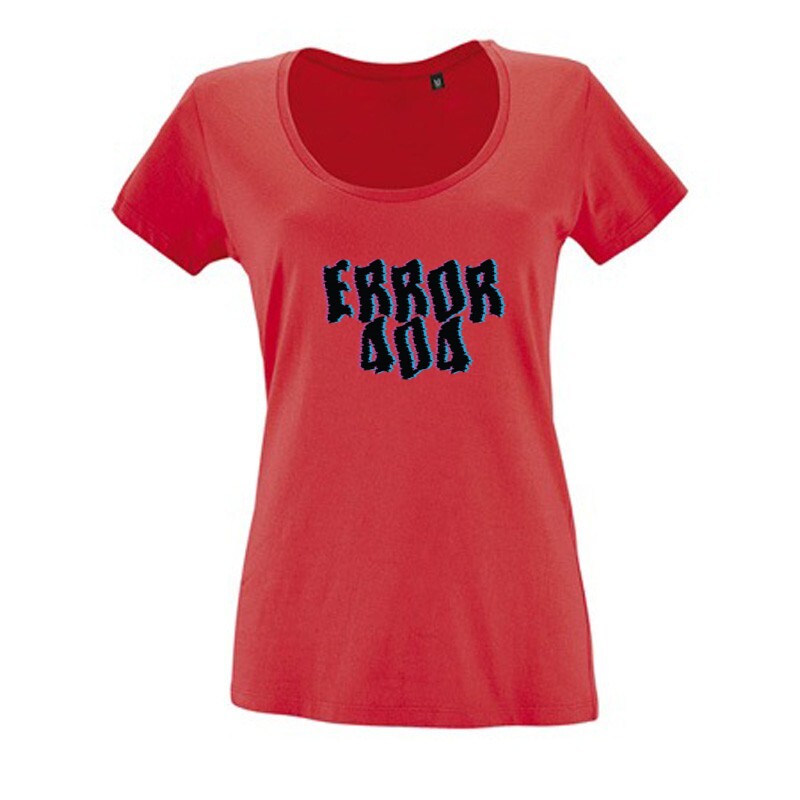 Error 404 glitch Női O Nyakú Póló