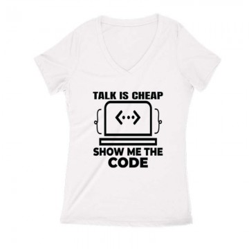 Talk is Cheap Női V Kivágott póló