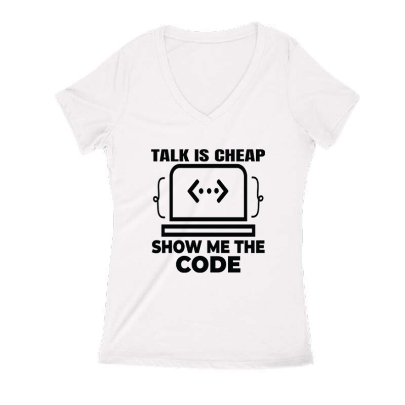 Talk is Cheap Női V Kivágott póló