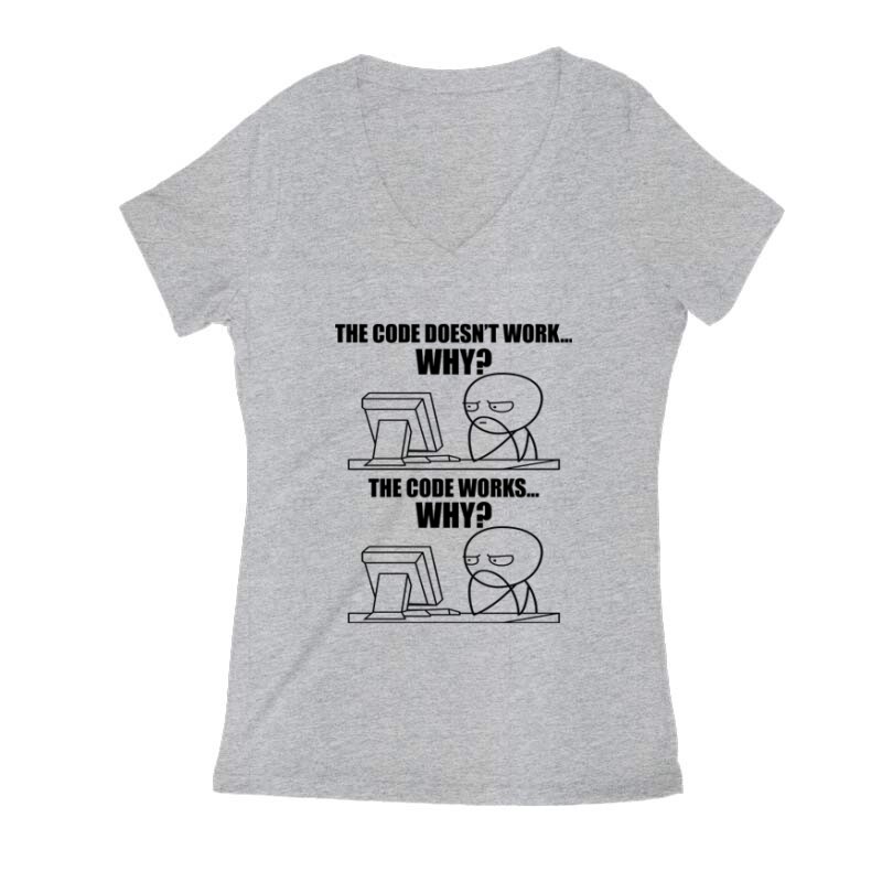 Why ? Női V Kivágott póló
