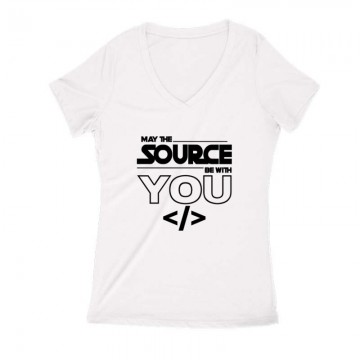 Source Női V Kivágott póló