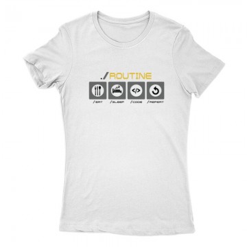 Routine Eat Sleep... Női Póló