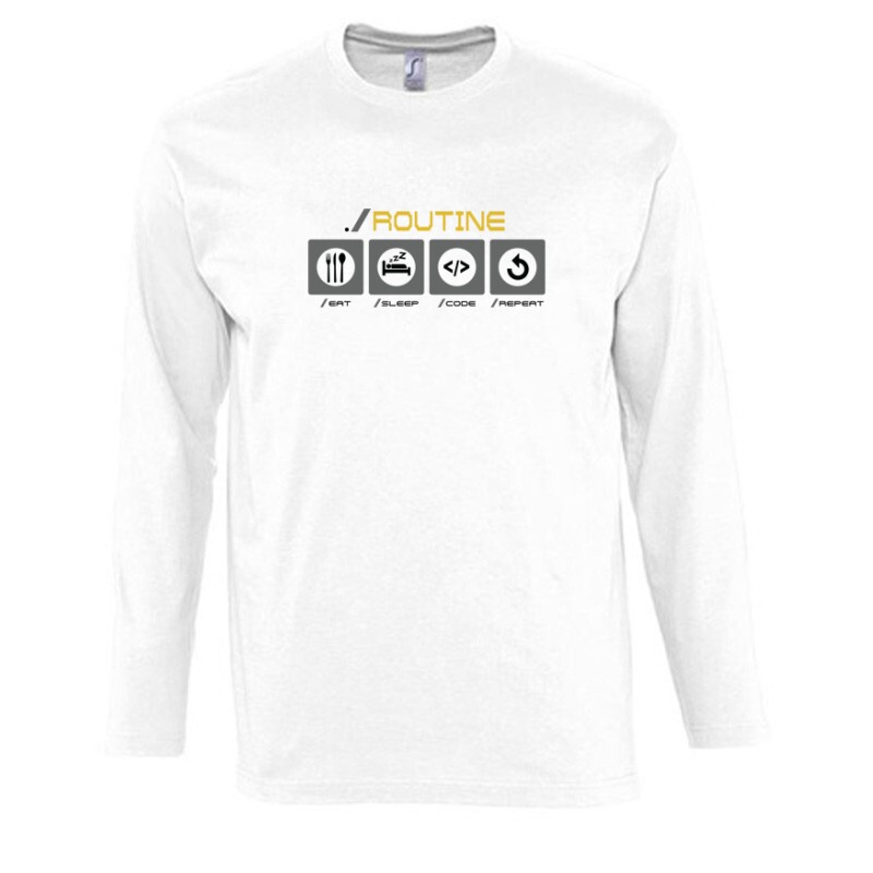 Routine Eat Sleep ... Hosszú Ujjú Póló