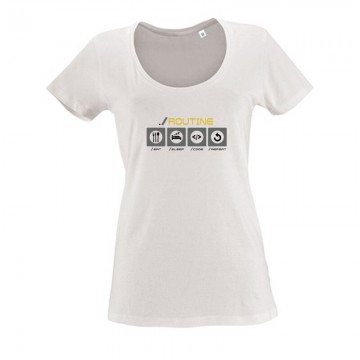 Routine Eat Sleep... Női O Nyakú Póló