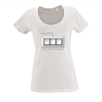 Developers keyboard Női O Nyakú Póló