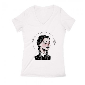 Wednesday - I hate Női V Kivágott póló