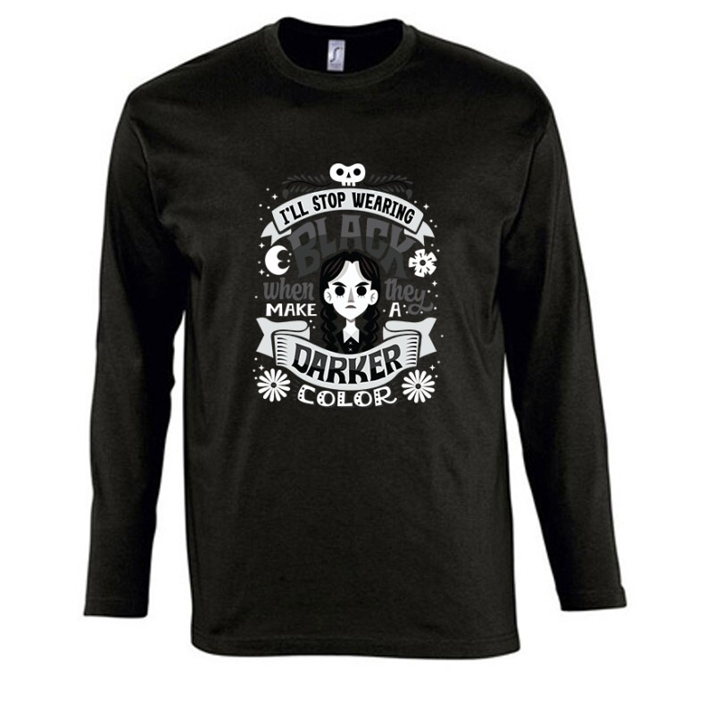 Wednesday Darker Color Hosszú Ujjú Póló