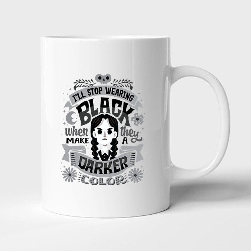 Wednesday Darker Color Bögre