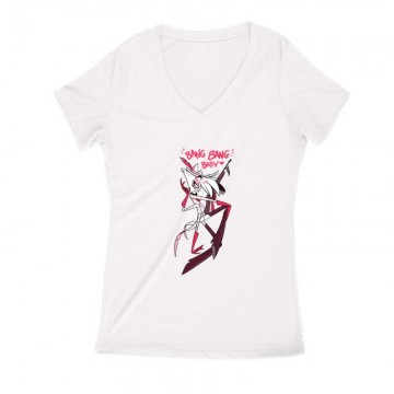 Bang Bang Baby (Hazbin Hotel) Női V Kivágott póló