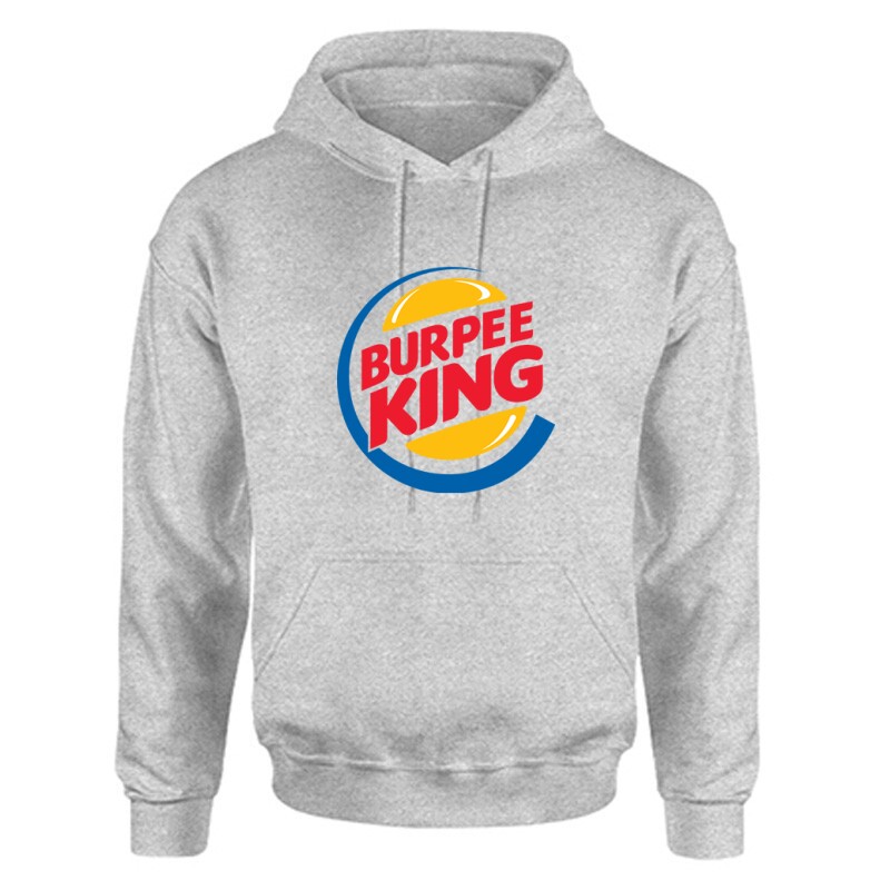 Burpee King Unisex Kapucnis Pulcsi
