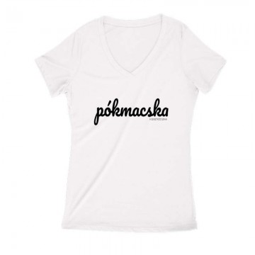 pókmacska Női V Kivágott póló