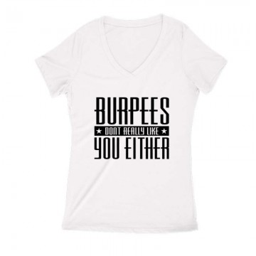 Burpees (Crossfit) Női V Kivágott póló