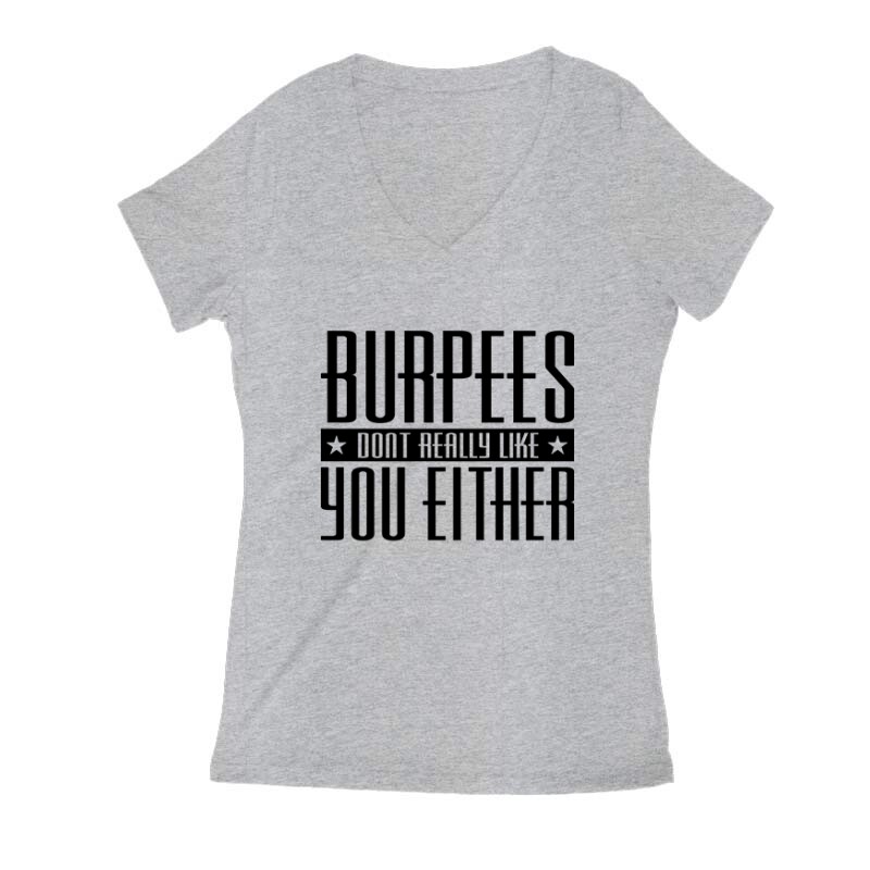 Burpees (Crossfit) Női V Kivágott póló