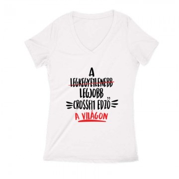 Legjobb Crossfit edző a világon Női V Kivágott póló