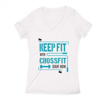 Keep Fit Női V Kivágott póló