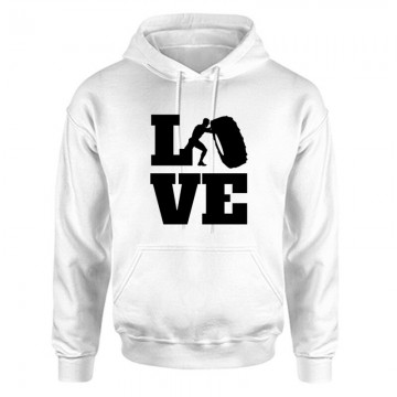 Love (Crossfit ffi alakkal) Unisex Kapucnis Pulcsi