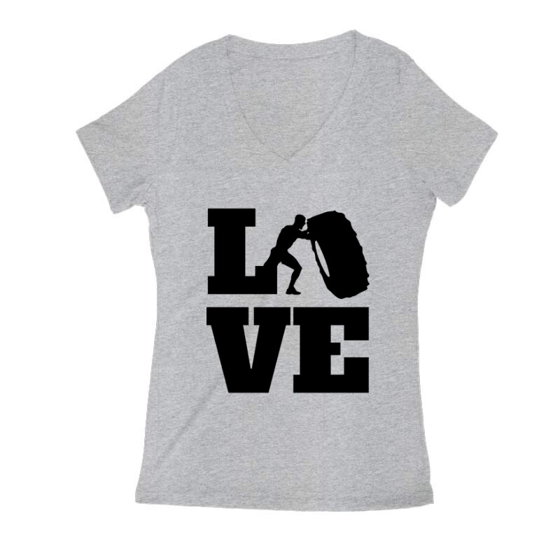 Love (Crossfit ffi alakkal) Női V Kivágott póló