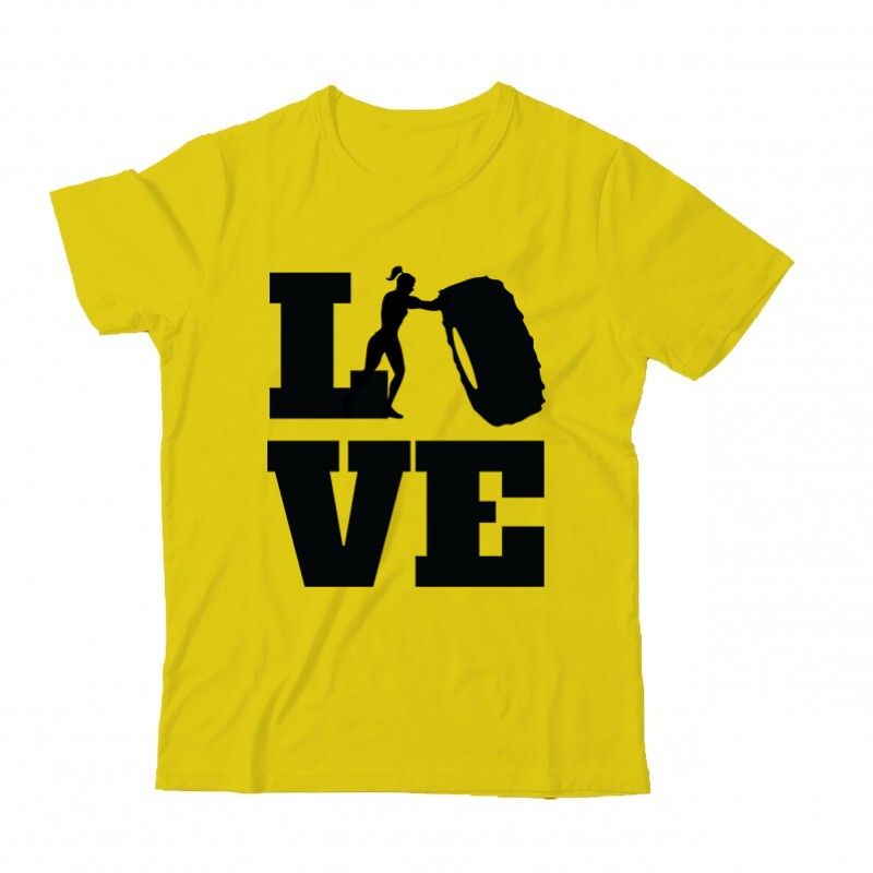 Love (Crossfit női alakkal) Gyermek Póló