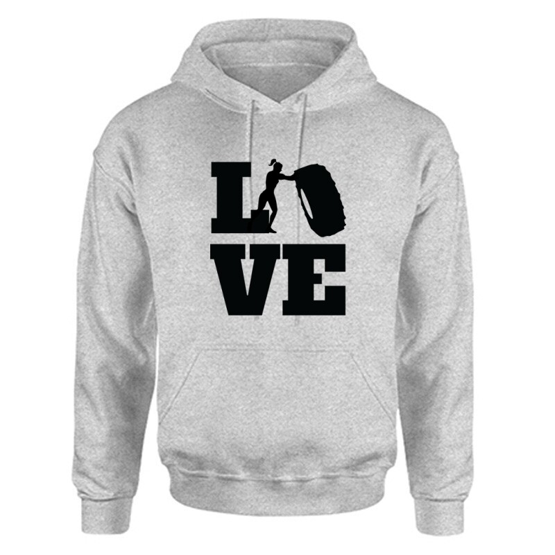 Love (Crossfit női alakkal) Unisex Kapucnis Pulcsi