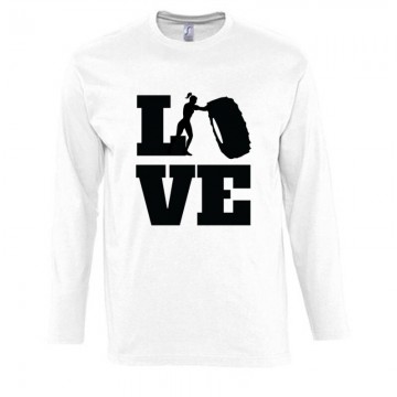 Love (Crossfit női alakkal) Hosszú Ujjú Póló