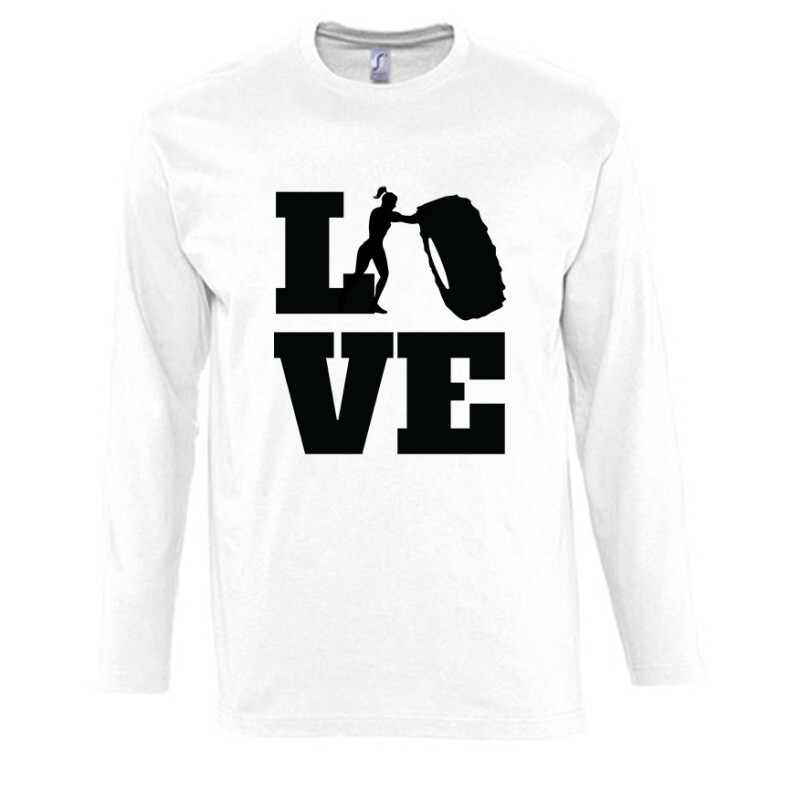 Love (Crossfit női alakkal) Hosszú Ujjú Póló