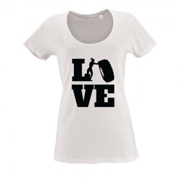 Love (Crossfit női alakkal) Női O Nyakú Póló