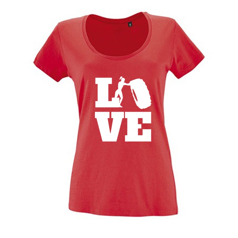 Love (Crossfit női alakkal) Női O Nyakú Póló