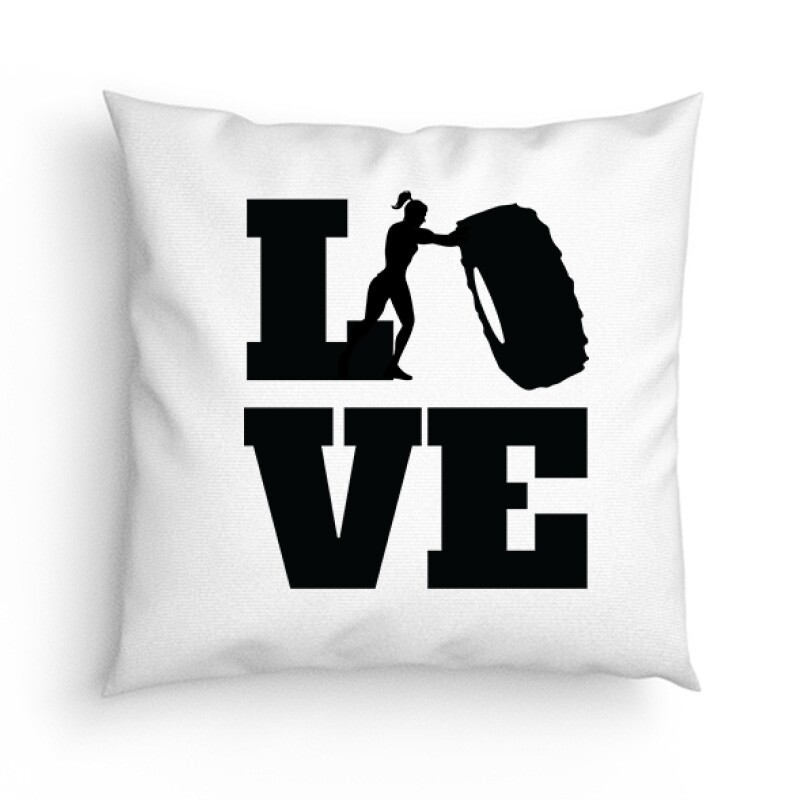 Love (Crossfit női alakkal) Párna
