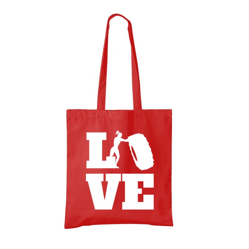 Love (Crossfit női alakkal) Bevásárló Táska