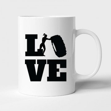 Love (Crossfit női alakkal) Bögre