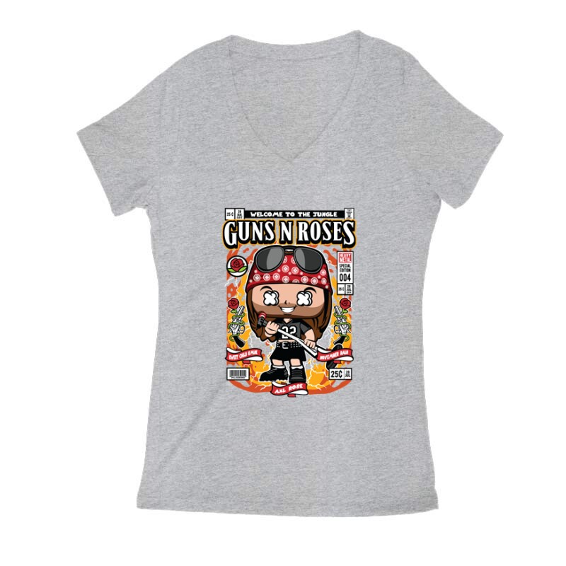 Axl Rose Guns n Roses Női V Kivágott póló