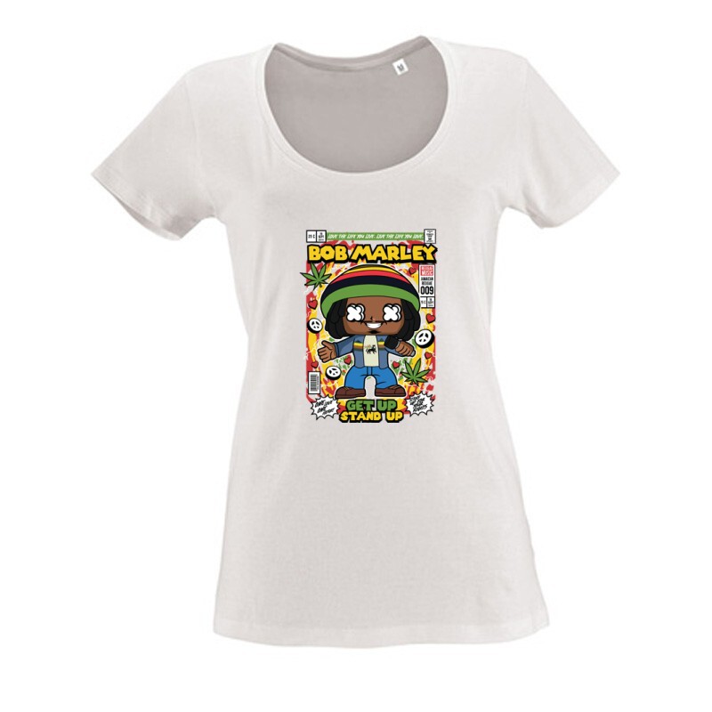 Bob Marley Női O Nyakú Póló