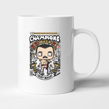 Freddie Mercury We are the Champions Bögre