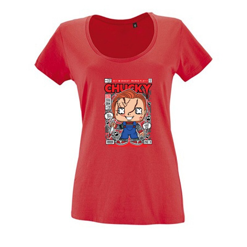Chucky Pop Art Női O Nyakú Póló