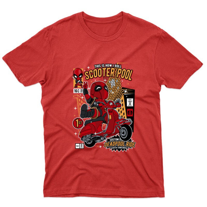 Deadpool Scooter Pool Unisex Póló