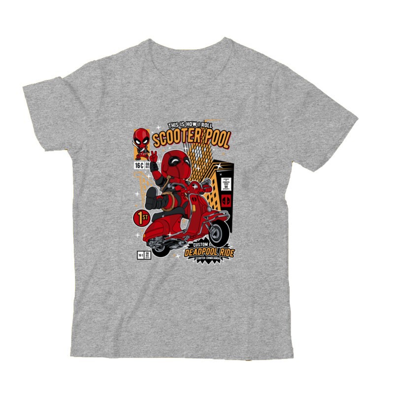 Deadpool Scooter Pool Gyermek Póló